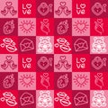 San Valentine\'s Day. Love. Celebration. Seamless pattern.